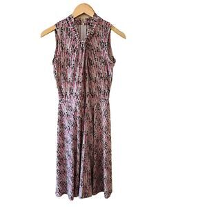 Tommy Hilfiger Printed High Neck Sleeveless Flare Dress Size 4